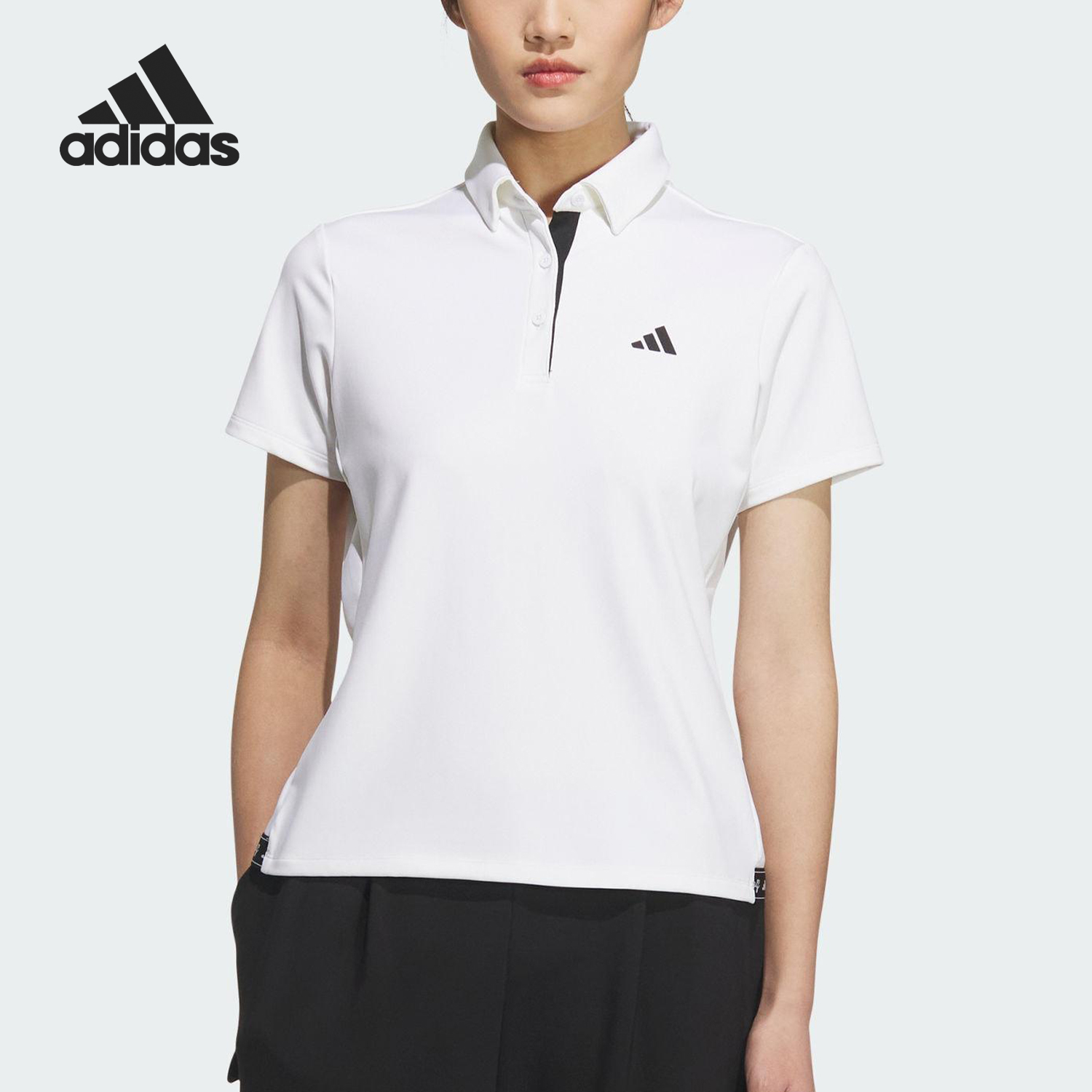 Adidas/阿迪达斯正品POLO SS女士针织经典高尔夫翻领POLO衫JM3015