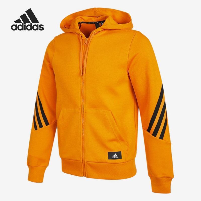 阿迪达斯男子针织三条纹连帽外套