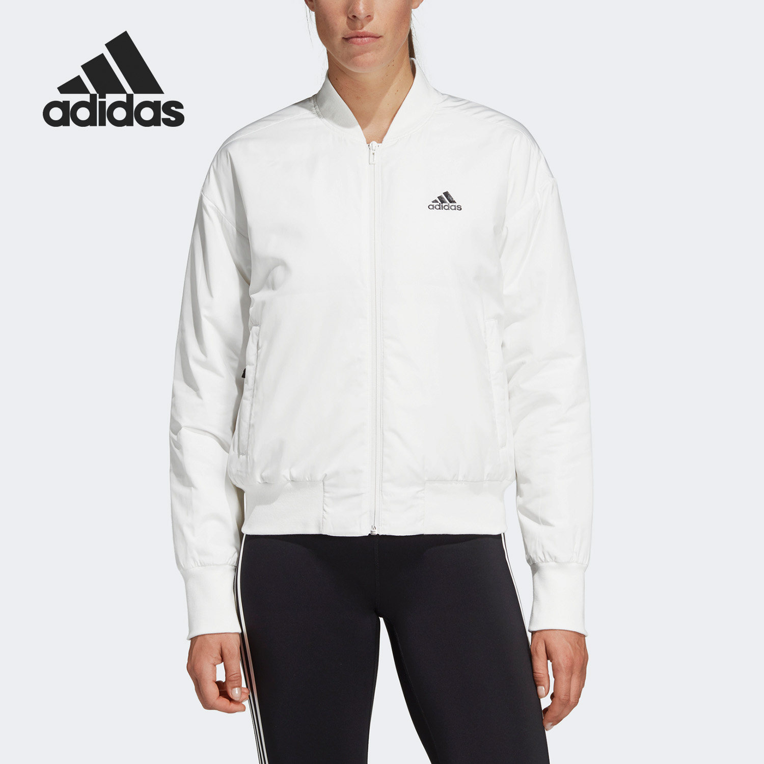 Adidas正品女子休闲夹克运动棉服