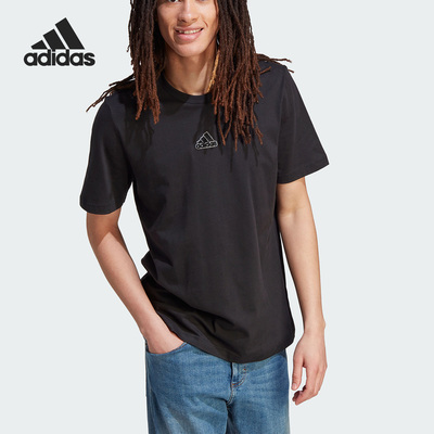 阿迪达斯男子运动短袖