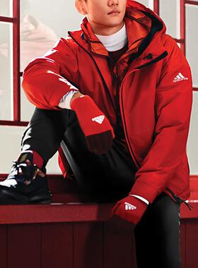 阿迪达斯男子冬季保暖运动棉服