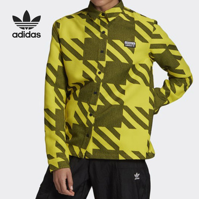 阿迪达斯印花运动宽松长袖上衣