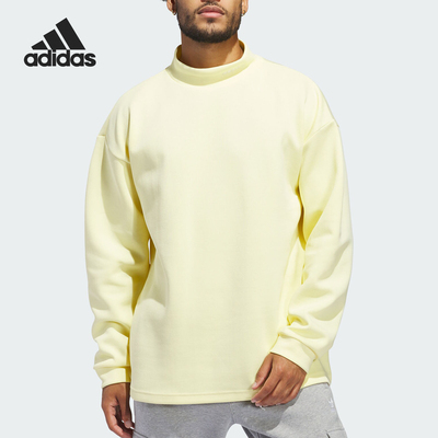 Adidas/阿迪达斯正品MOCK NECK男女情侣款立领清新卫衣IY7380