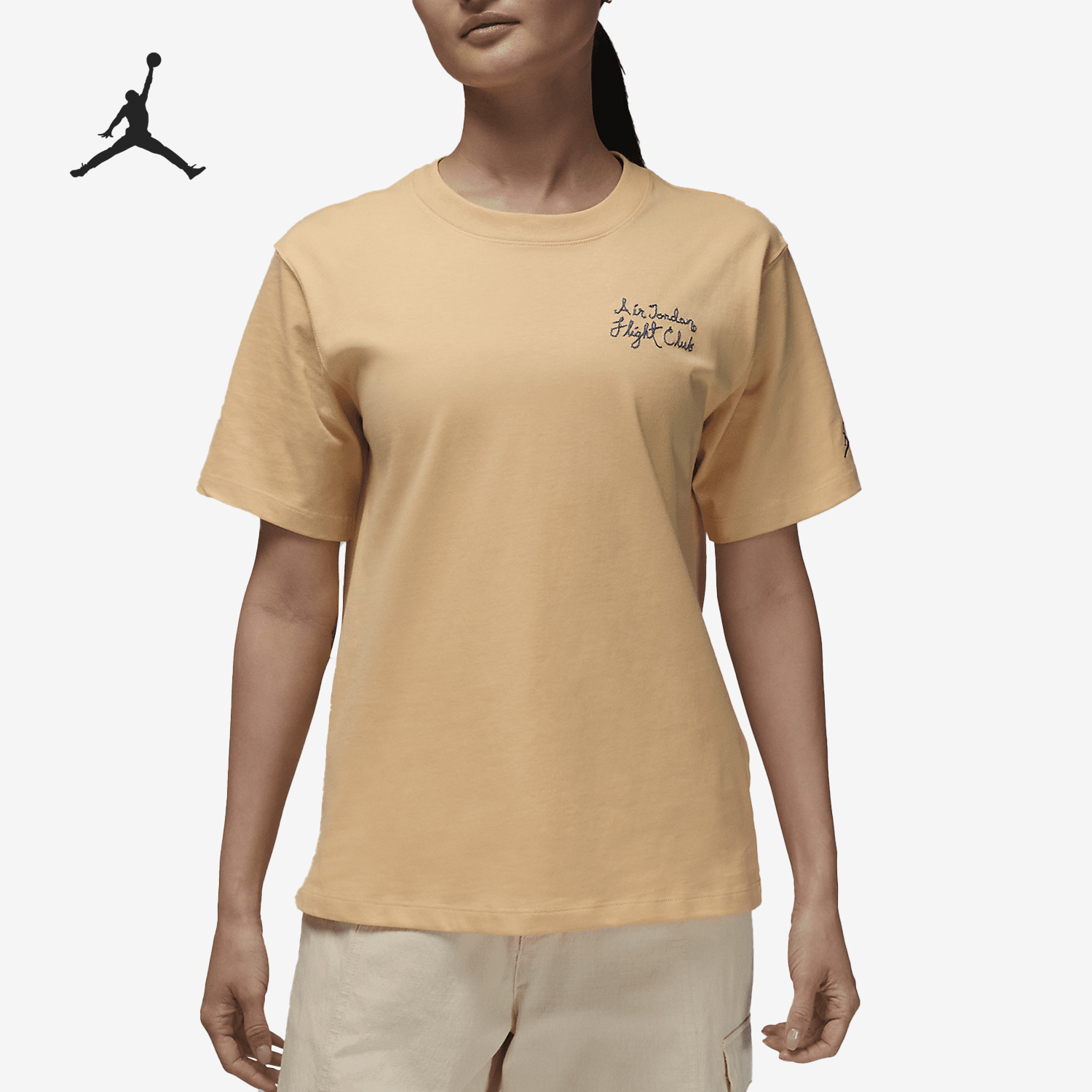 Nike/耐克官方正品Air Jordan新款女子运动休闲短袖T恤DZ3193-251