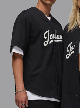 Nike/耐克正品JORDAN男士针织透气运动开衫短袖FN4664-010