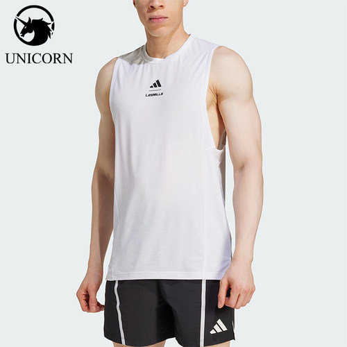 Adidas/阿迪达斯正品M LM G TK男士运动修身健身T恤背心JJ1434