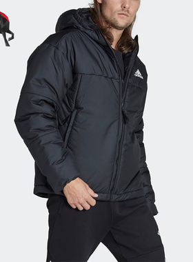 Adidas/阿迪达斯正品秋冬男士运动休闲连帽棉服HG8756