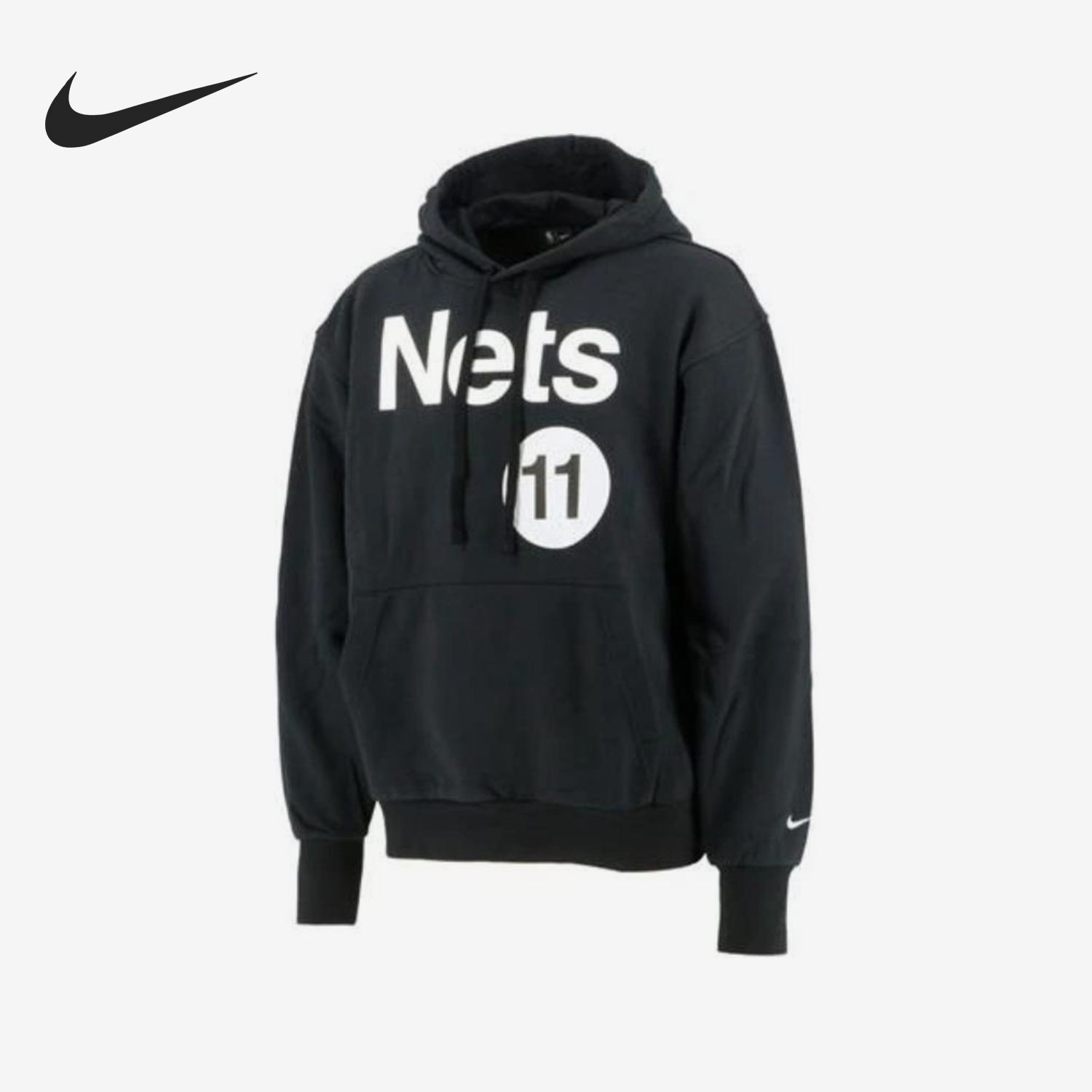 Nike/耐克正品Nets 11男士休闲运动套头连帽针织卫衣DH6535-011