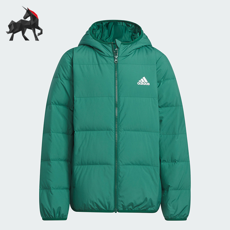 阿迪达斯正品儿童简约羽绒服