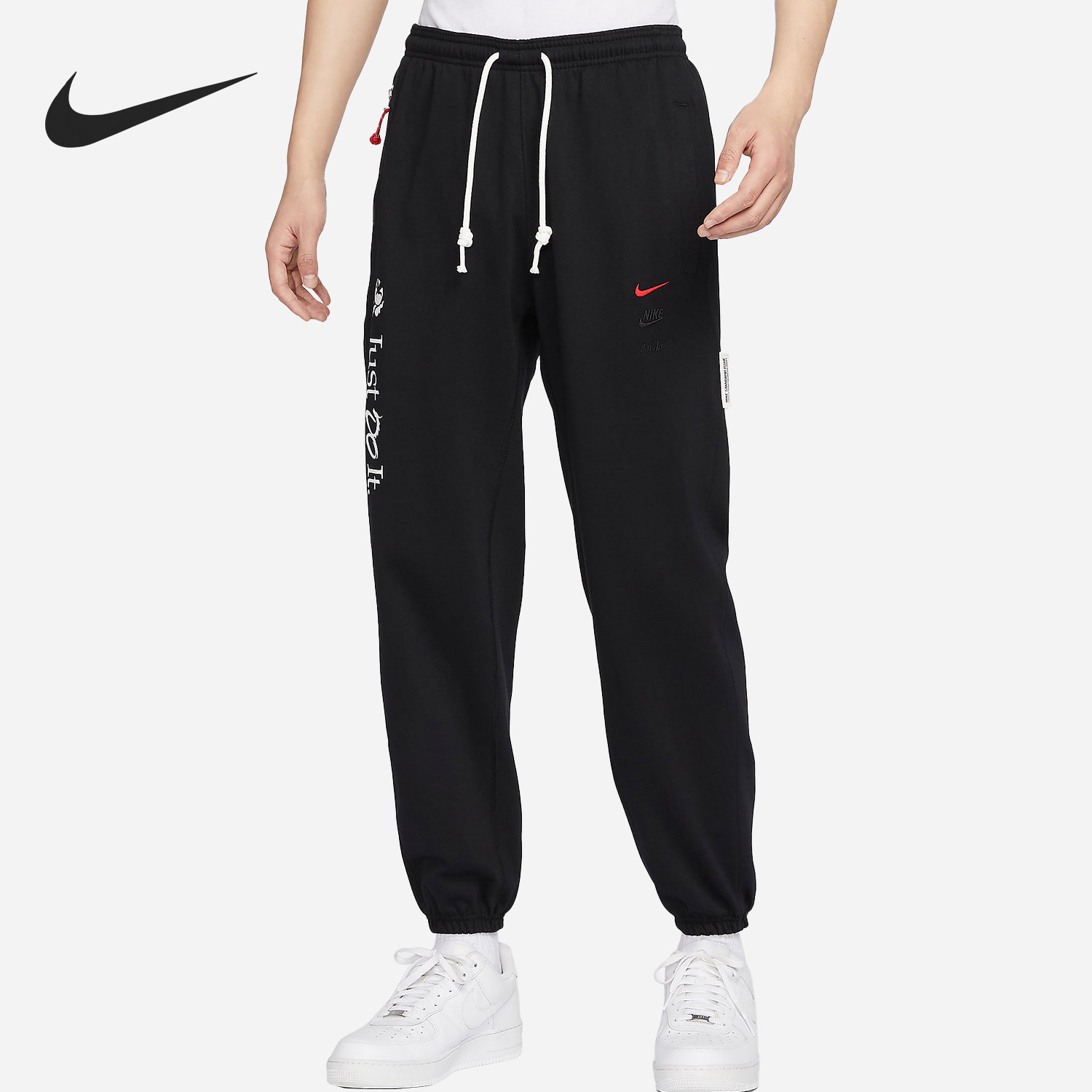Nike/耐克正品龙年款 Dri-FIT 男子篮球加绒长裤FZ6381-010 - 实物图