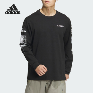 NATGEO 阿迪达斯正品 T恤IS9510 男士 户外长袖 TEE Adidas