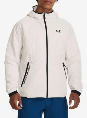 UA/安德玛正品运动男士拒水防泼训练健身梭织棉服外套1378494-112