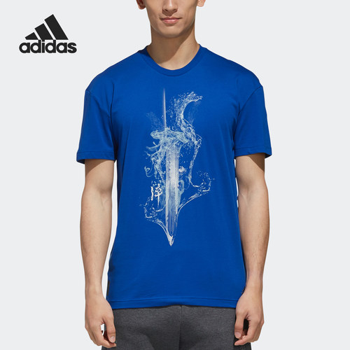 Adidas/阿迪达斯正品WJ SS STORY男士圆领休闲印花运动短袖FP7885