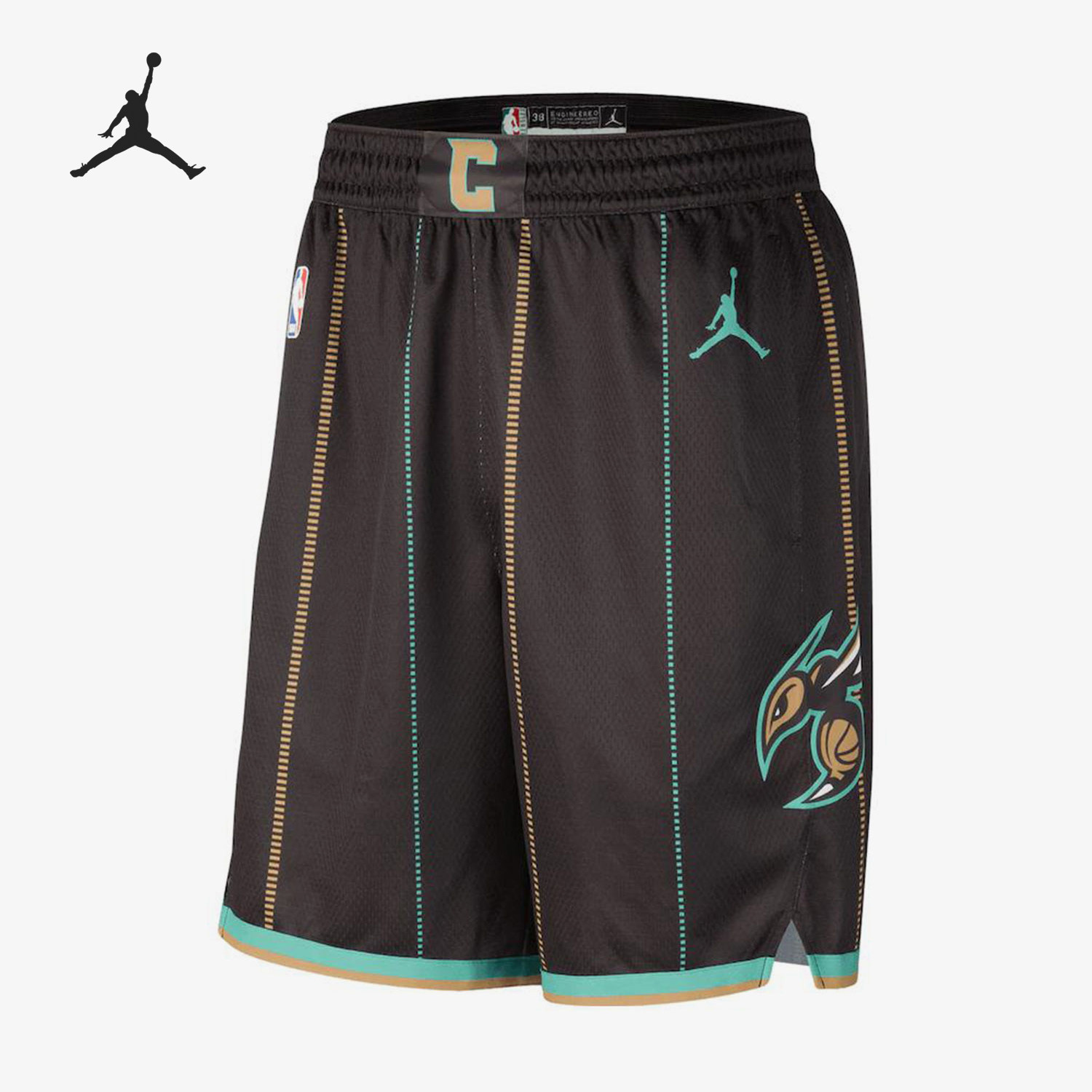 Nike/耐克正品NBA黄蜂队球迷版男士篮球运动短裤DO9651-010