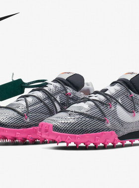 Nike/耐克正品WAFFLE RACER OW 女子休闲钉子鞋跑步鞋 CD8180-001