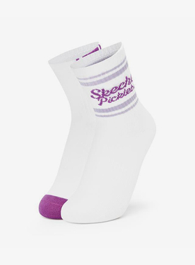 Skechers/斯凯奇正品四季款儿童简约印花中筒袜两双装L224K006