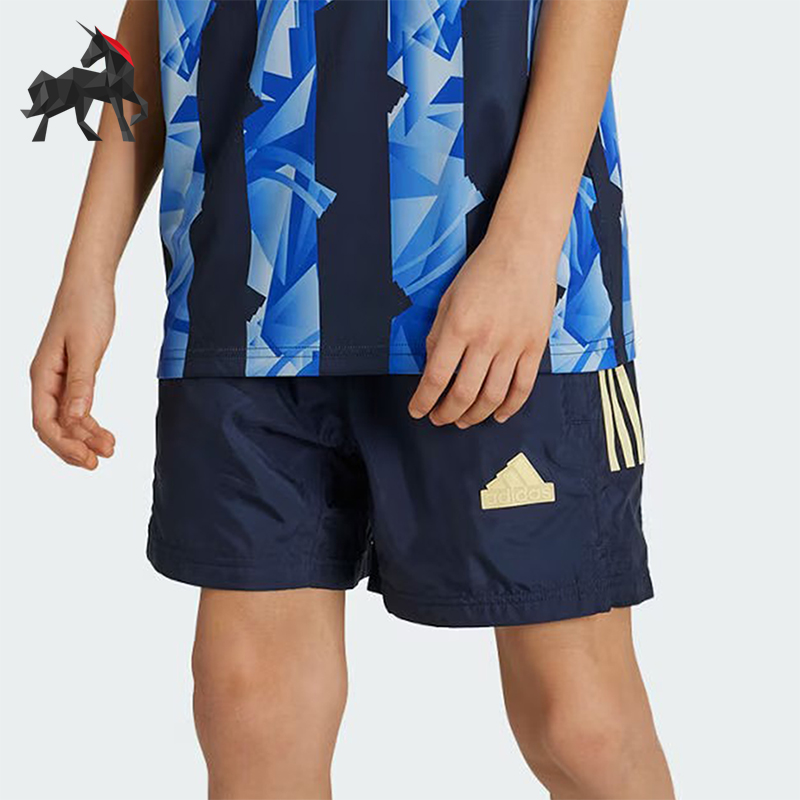 阿迪达斯大童休闲夏季运动短裤
