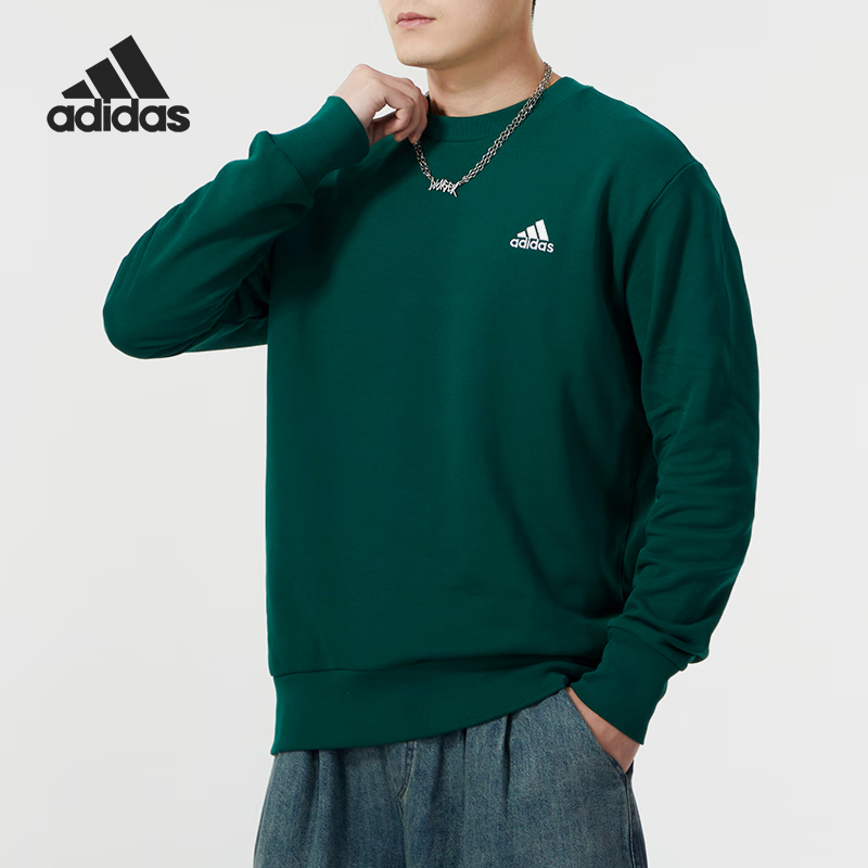 阿迪达斯男士宽松卫衣套头衫