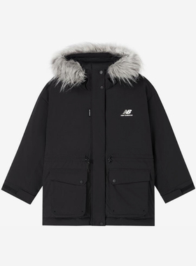 New Balance/NB正品冬季新款女子运动休闲连帽羽绒服AWJ24305-BK