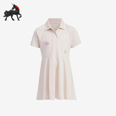 阿迪达斯正品 新款 小童休闲翻领连衣裙时尚 Adidas 百搭新款 JF3873