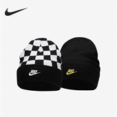 新款 冬季 大童双面佩戴笑脸图案针织帽FB6493 耐克正品 Nike
