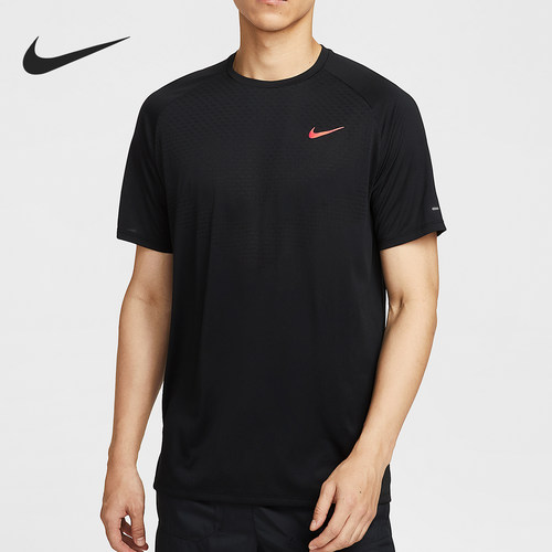 Nike/耐克正品Dri-FIT 男士套头跑步透气户外运动短袖HV2129-010