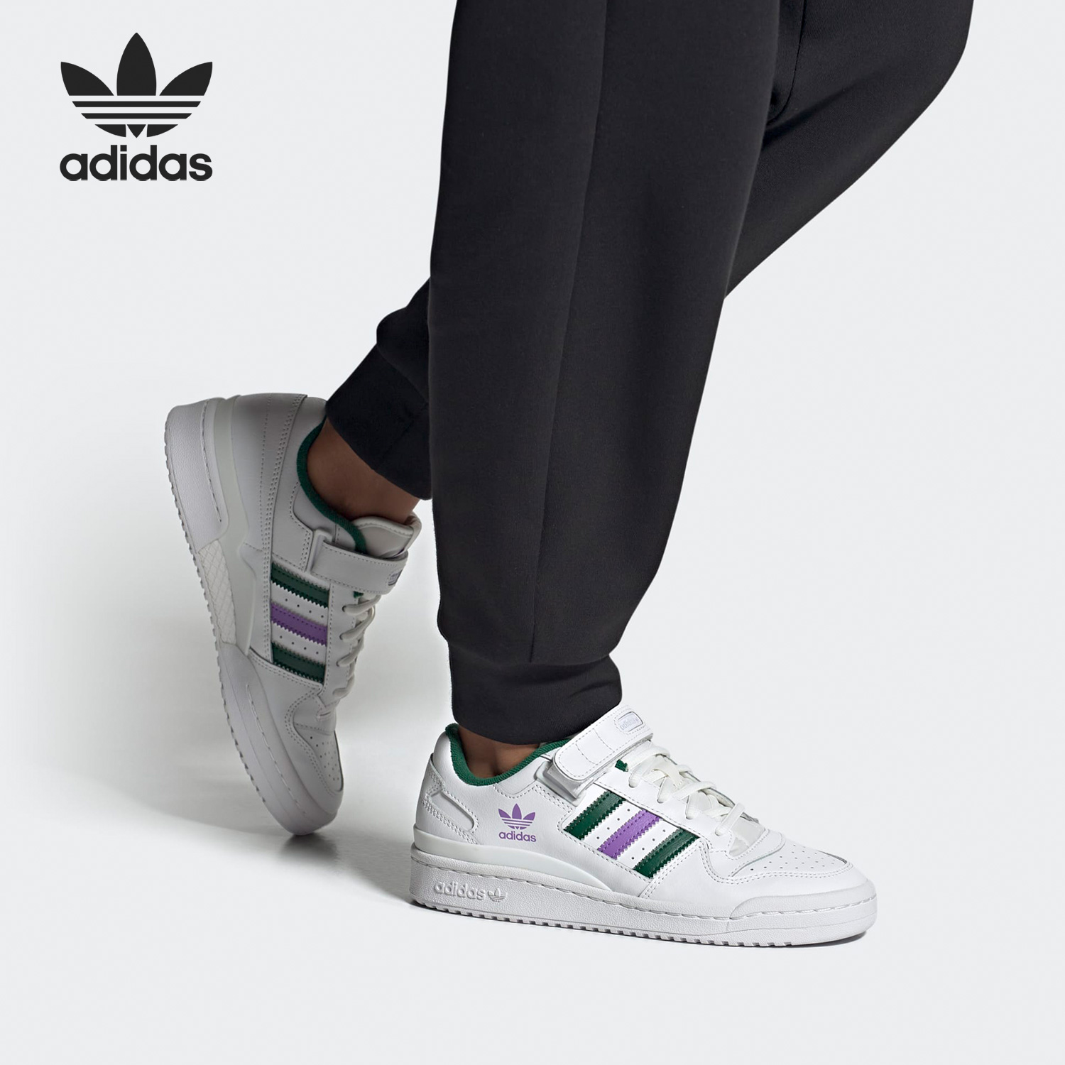 Adidas/阿迪达斯官方正品三叶草2023新款女子低帮休闲板鞋HQ1912