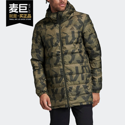 Adidas新款保暖中长款羽绒服户外