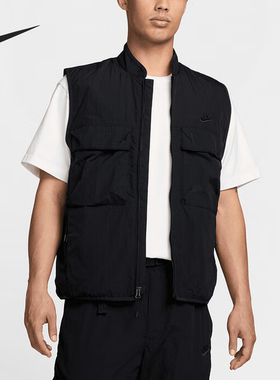 Nike/耐克正品2024新款男士户外梭织拒水工装马甲FZ0749-010