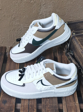 Nike/耐克正品Air Force 1女子休闲拼色运动板鞋FB1857-111