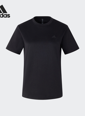 Adidas/阿迪达斯正品2024女士宽松透气运动休闲短袖T恤JD5240