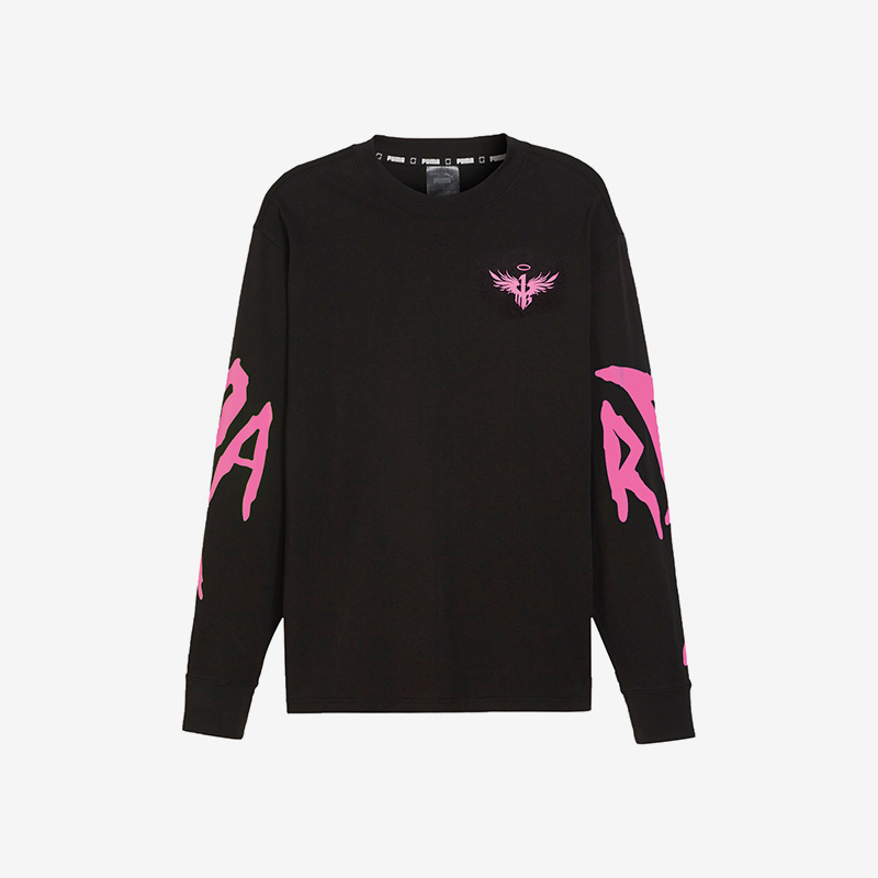 Puma/彪马正品LAMELO联名款男士休闲印花圆领宽松运动长袖T恤