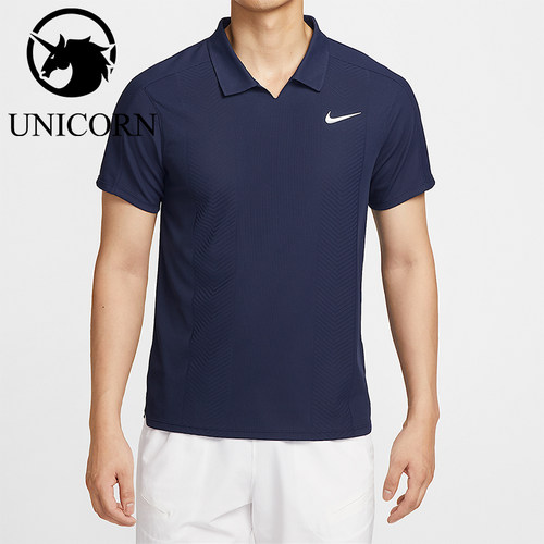 Nike/耐克正品Dri-FIT男士训练翻领透气网球运动POLO衫HM6753-410