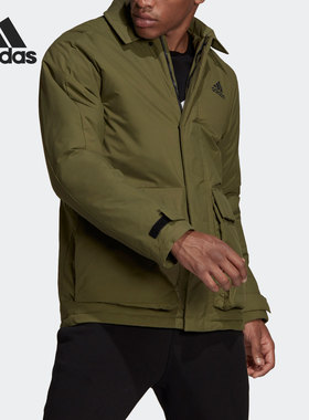 Adidas/阿迪达斯正品男子翻领梭织保暖防风运动棉衣 GV5357