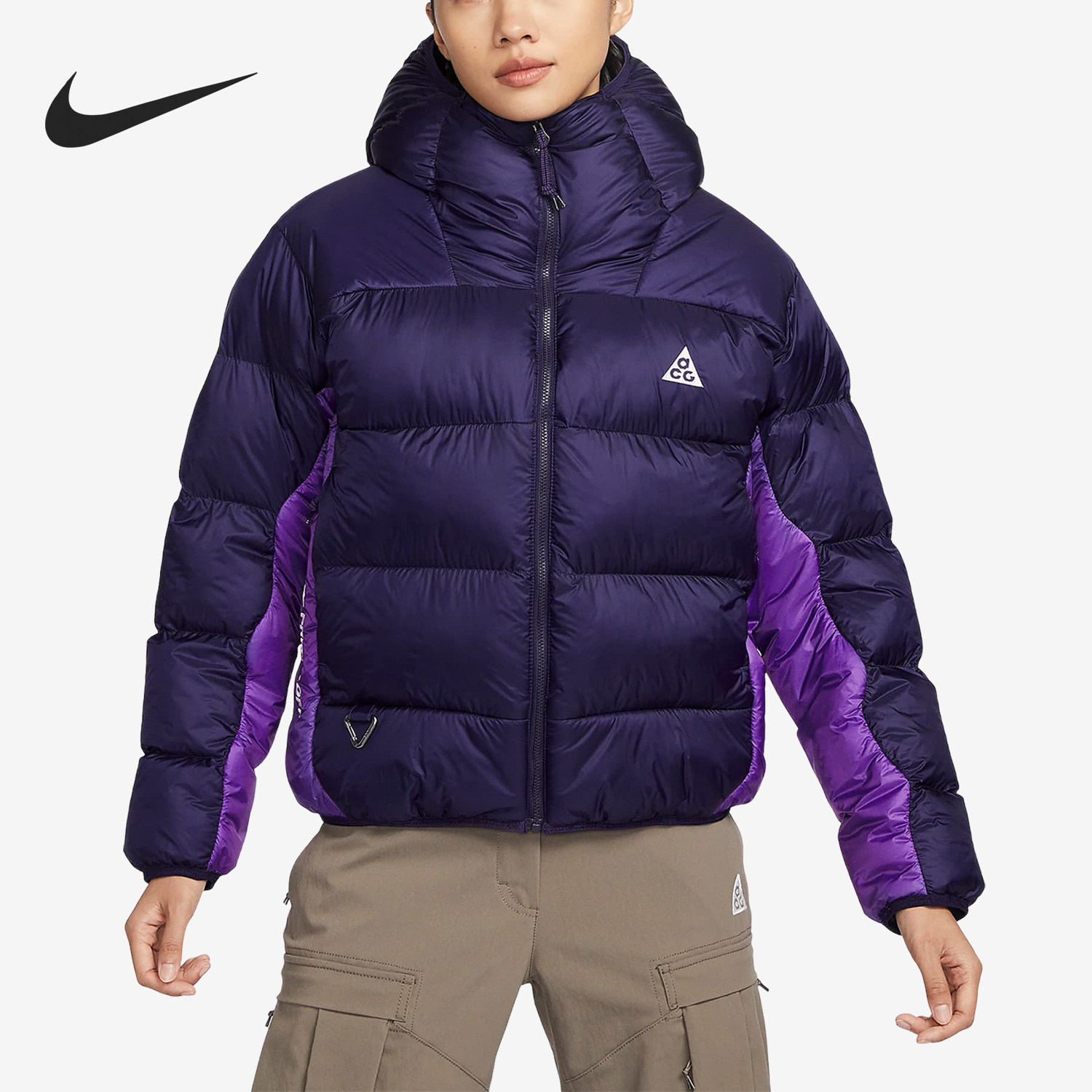 Nike/耐克正品冬季新款女子ACG户外宽松保暖连帽棉服FB8001