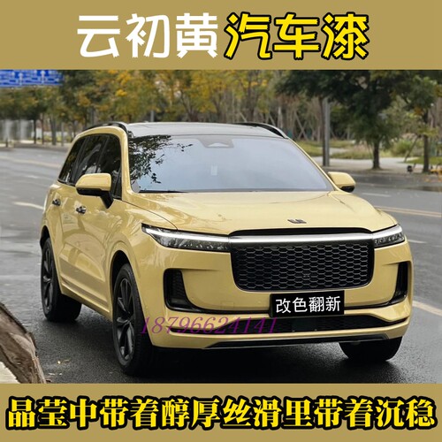 鹦鹉云初黄改色全车翻新高亮高硬清漆套装网红流行色定制调漆