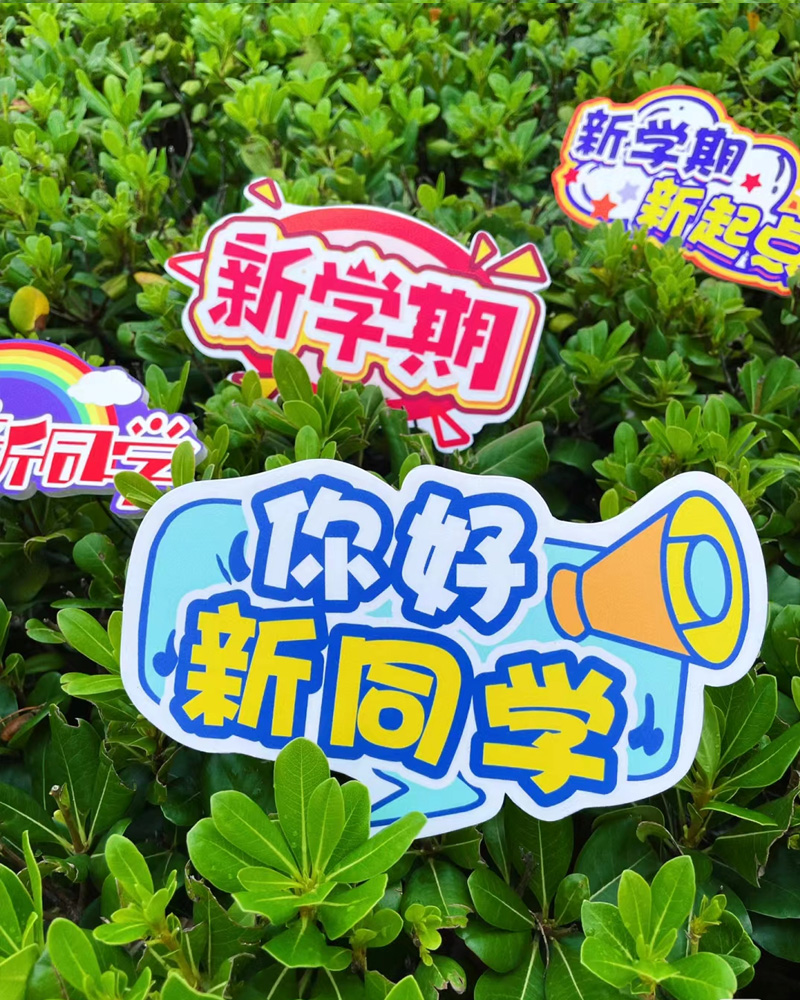 大学迎新定制拍照道具相框手举牌