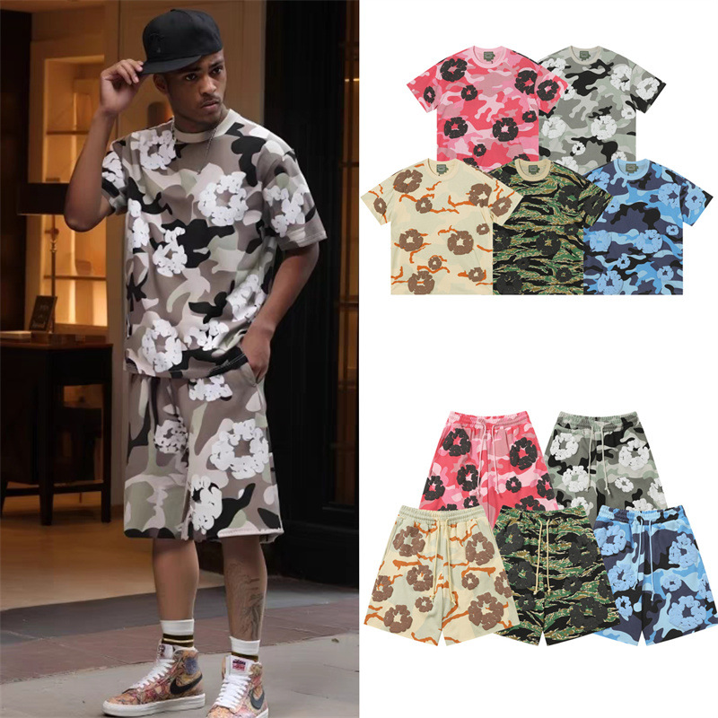 美式DENIM TEARS木棉花短袖T-shirt男士ins高街休闲T恤女夏季