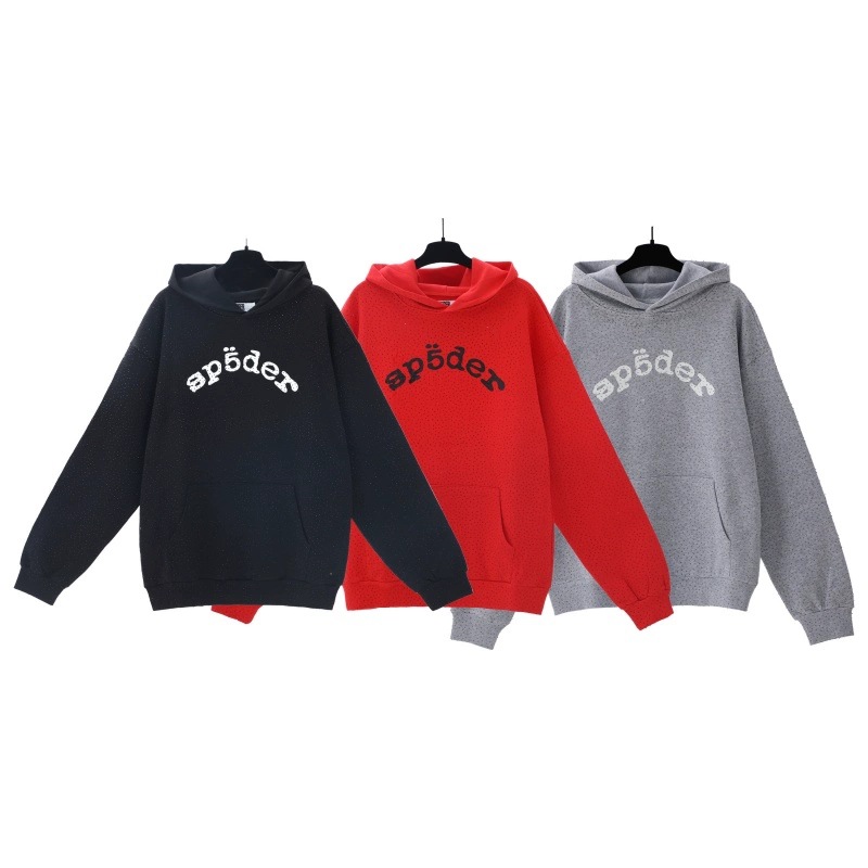 美式街头嘻哈字母印花连帽卫衣