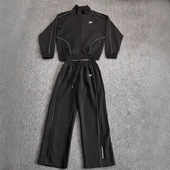 broken 宽松休闲两件套拉链外套男女套装 planet美式 运动风长裤