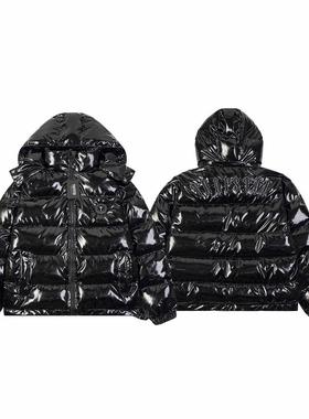 Trapstar秋冬新款亮面PU皮衣加厚羽绒棉服男女连帽外套棉衣高街潮