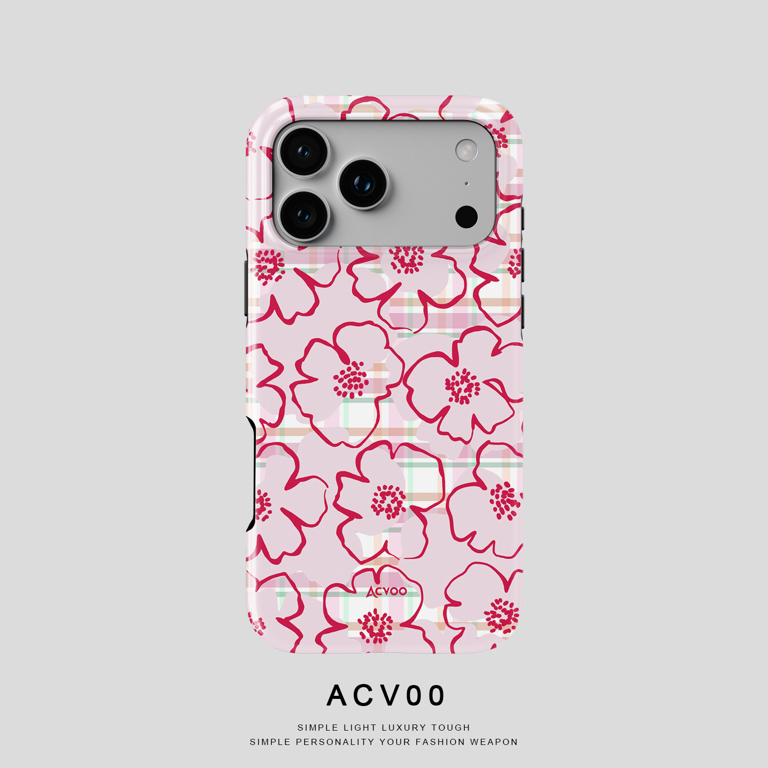 Acvoo花季少女粉色复古iPhone16Promax保护14适用于苹果13手机壳12防摔壳11不褪色可水洗plus全包mini