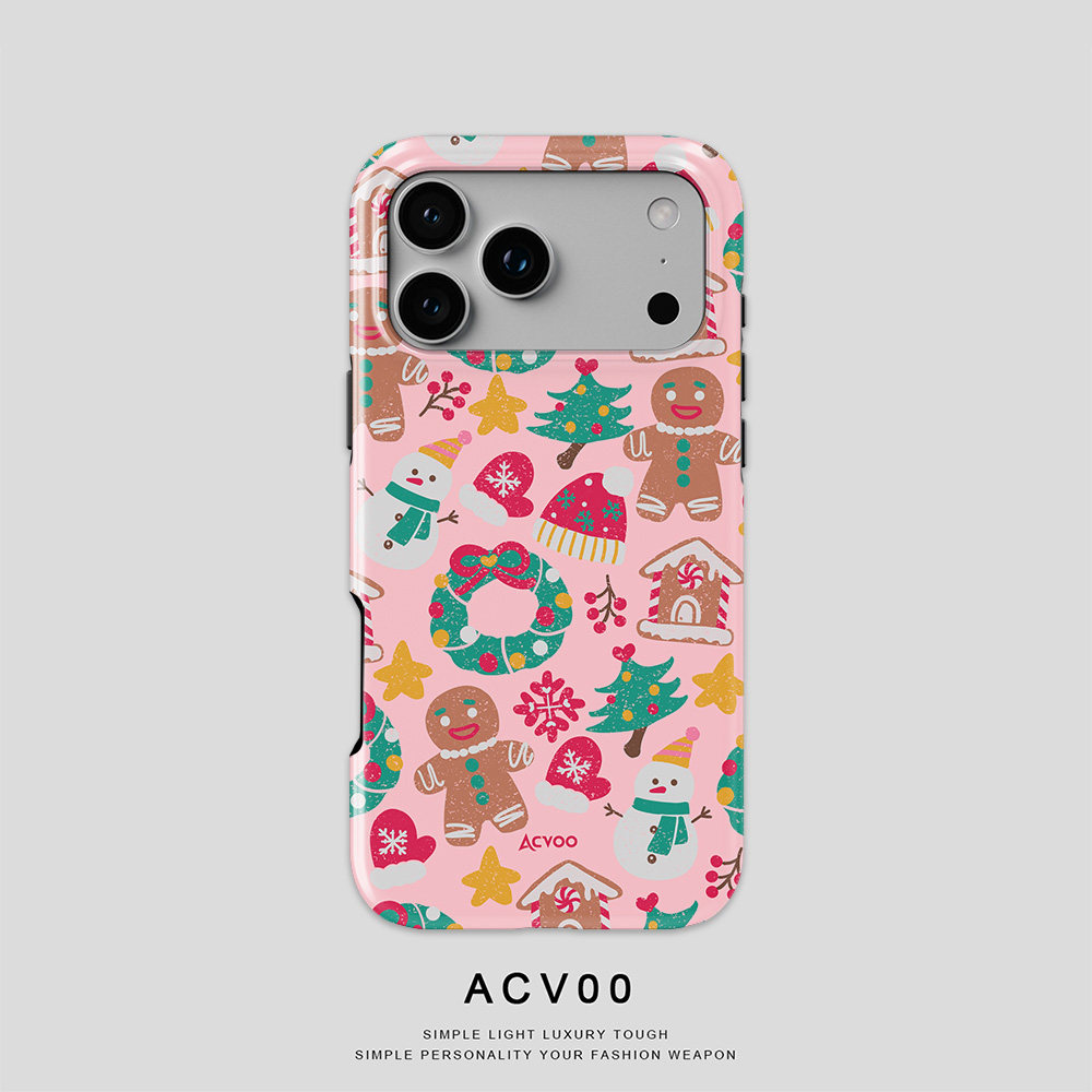 Acvoo复古圣诞节手套iPhone17Promax保护16适用于苹果15手机壳14防摔壳13不褪色12环保可水洗Air全包