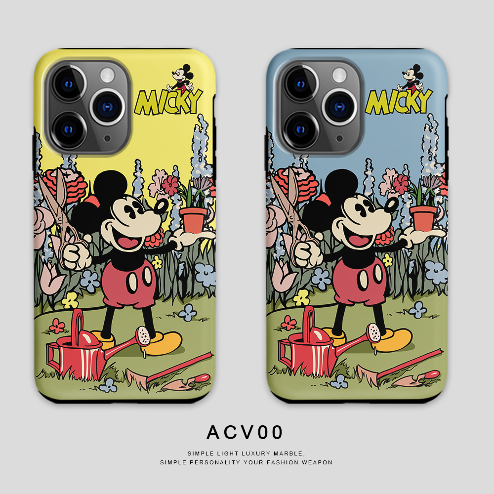 Acvoo复古海报iPhone15promax卡通可爱情侣剪刀花园绿植水壶14保护12适用于13苹果11手机壳XRXSMAX