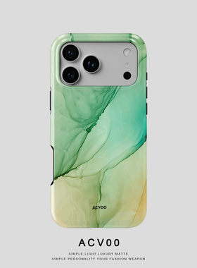 Acvoo艺术绿色流体流沙大理石iPhone16Promax保护14适用于15苹果13手机壳12防摔壳11不褪色可水洗plus全包