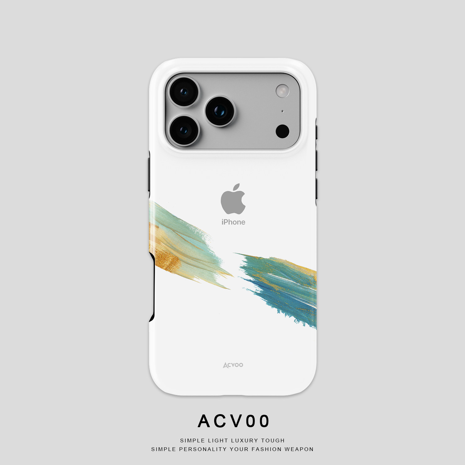 Acvoo油画油漆蓝色红色iPhone17适用于16苹果15不掉漆14可水洗13环保12双层11全包air防摔手机壳