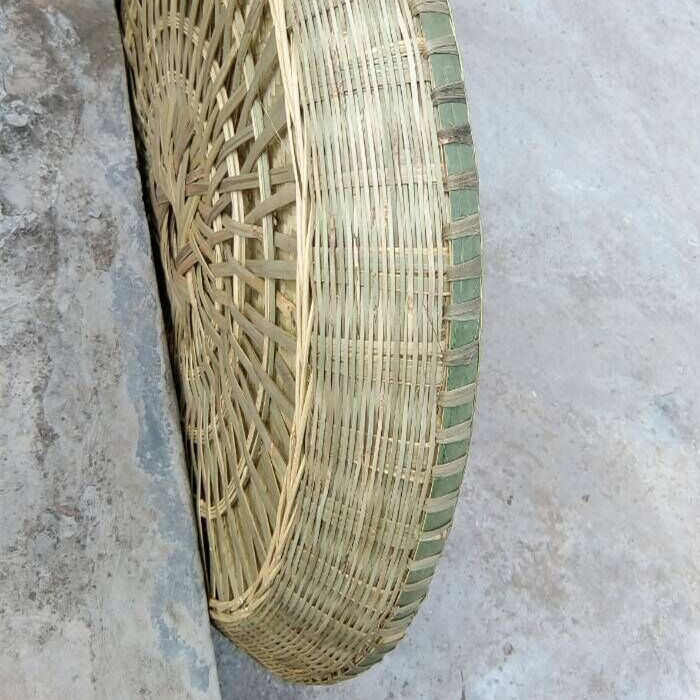竹编簸箕竹制品家用大号簸箕底部加固晾晒全竹子纯手工竹扁装饰