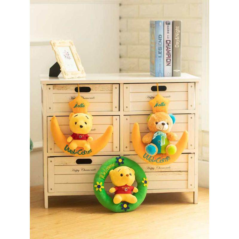 创意卡通毛绒欢迎光临门铃迎宾器店铺进门人体感应器商店防盗提醒