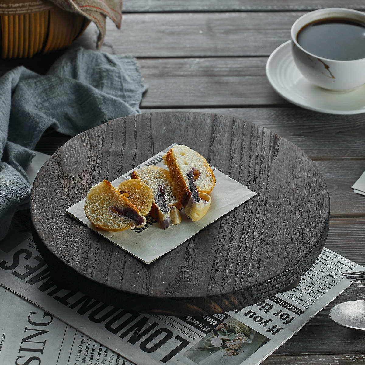 复古美食摄影拍照道具家具做旧实木板桌腿架静物拍摄道具旧木