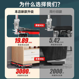 搬家神器移动底座万向轮家具滑轮重物大件搬运挪床柜子冰箱移位器